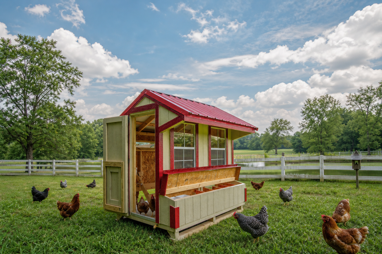 Cottage-style chicken coop