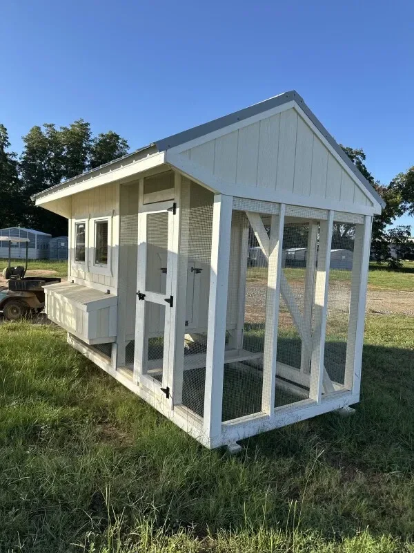 6x12 Cottage Style Chicken Coop & Run serial CSCR-8034-0612-300424