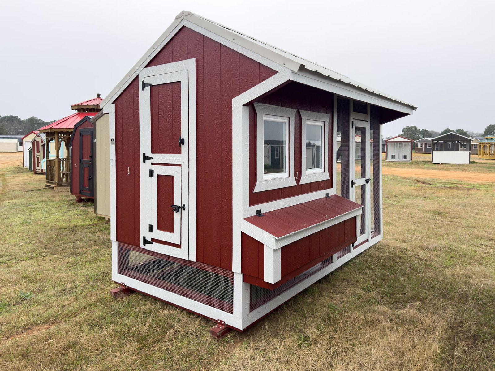 6x12 Cottage Style Chicken Coop & Run serial CSCR-8500-0612-061224