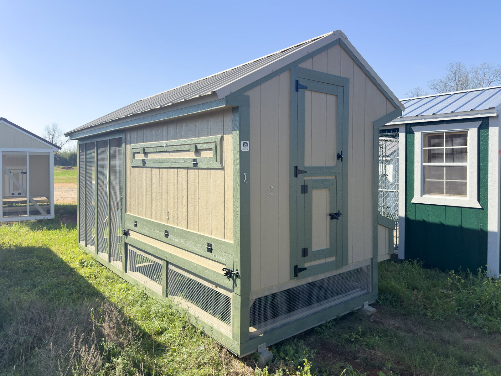 6x15x7 Cottage Style Chicken Coop & Run serial CSCR-9370-0615-151225