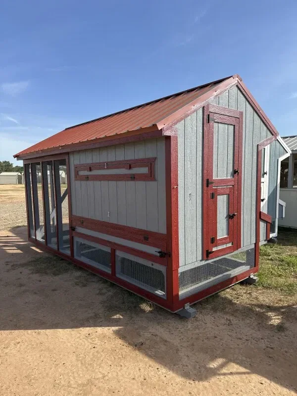6x15x7 Cottage Style Chicken Coop & Run serial CSCR-8678-0615-110325