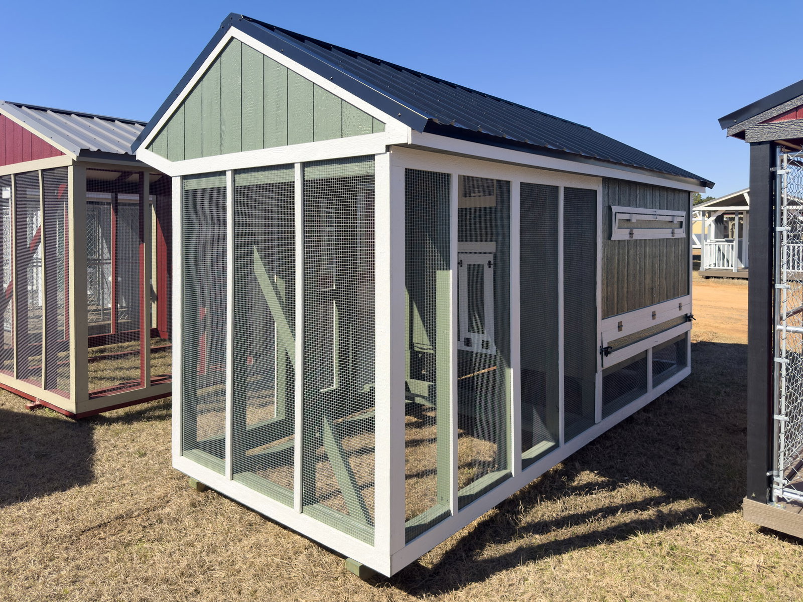 6x15x7 Cottage Style Chicken Coop & Run serial CSCR-9274-0615-041125
