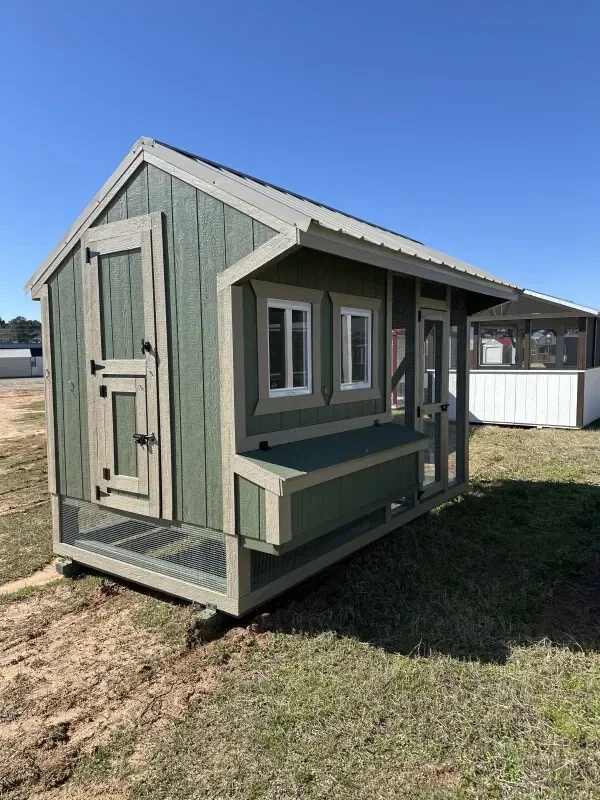 6x12 Cottage Style Chicken Coop & Run serial CSCR-8542-0612-160125