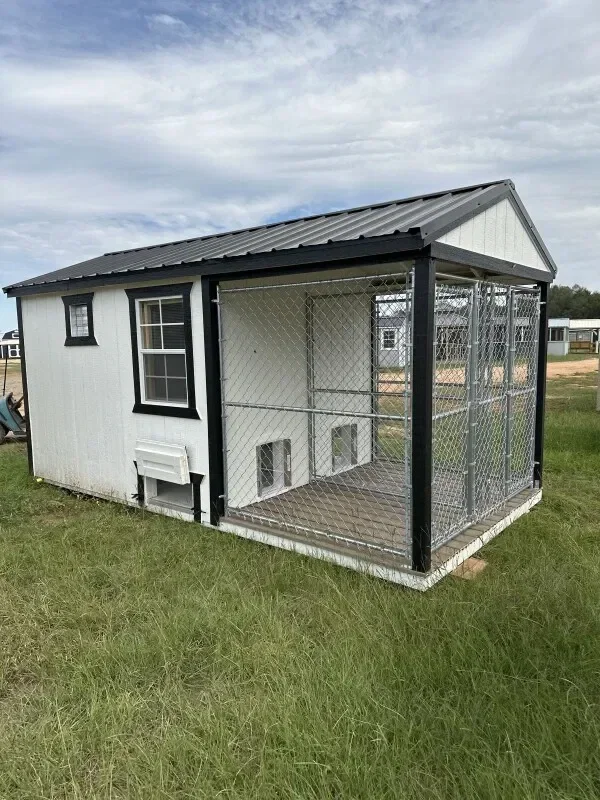 8x16 Double Deluxe Dog Kennel serial DDDK-7890-0816-090324
