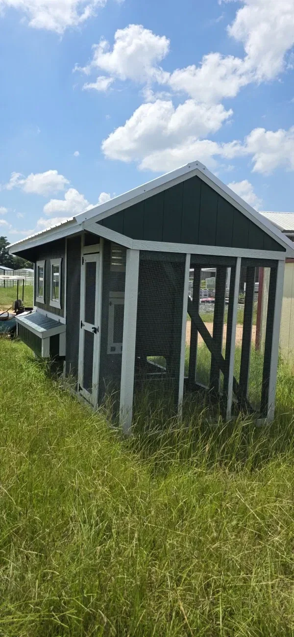 6x15x7 Cottage Style Chicken Coop & Run serial CSCR-8990-0615-080725