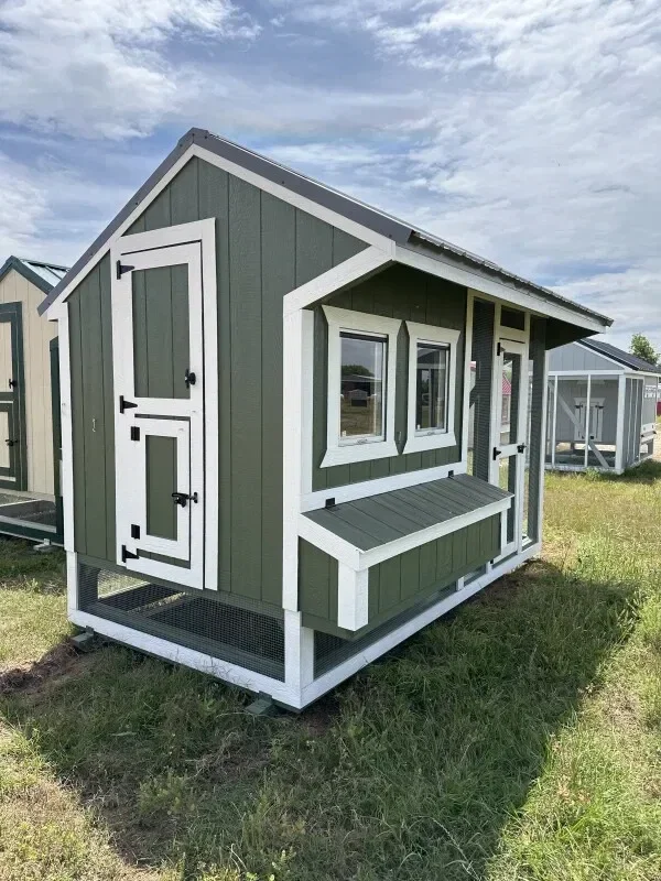6x12 Cottage Style Chicken Coop & Run serial CSCR-8772-0612-140425
