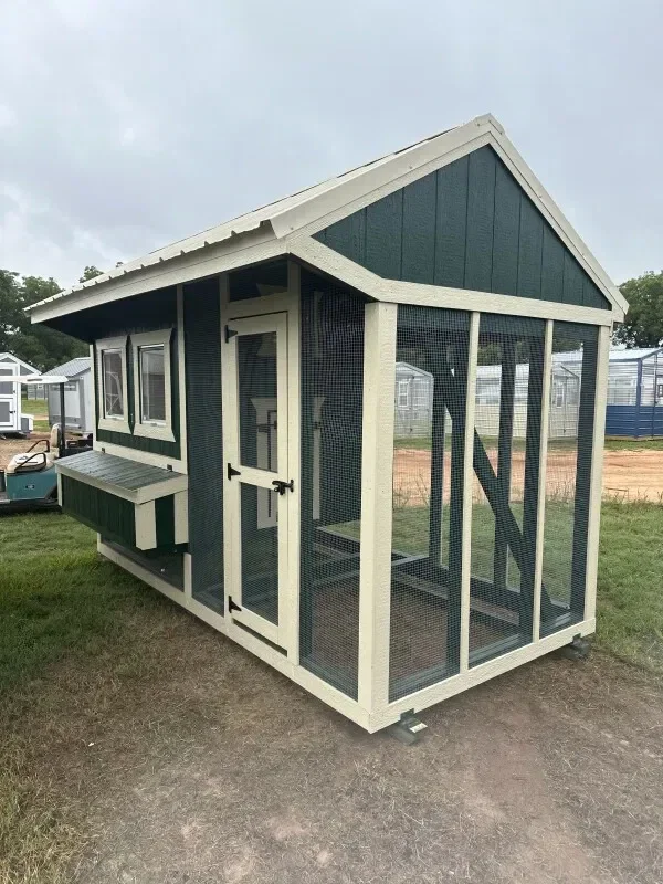 6x12 Cottage Style Chicken Coop & Run serial CSCR-7886-0612-080324
