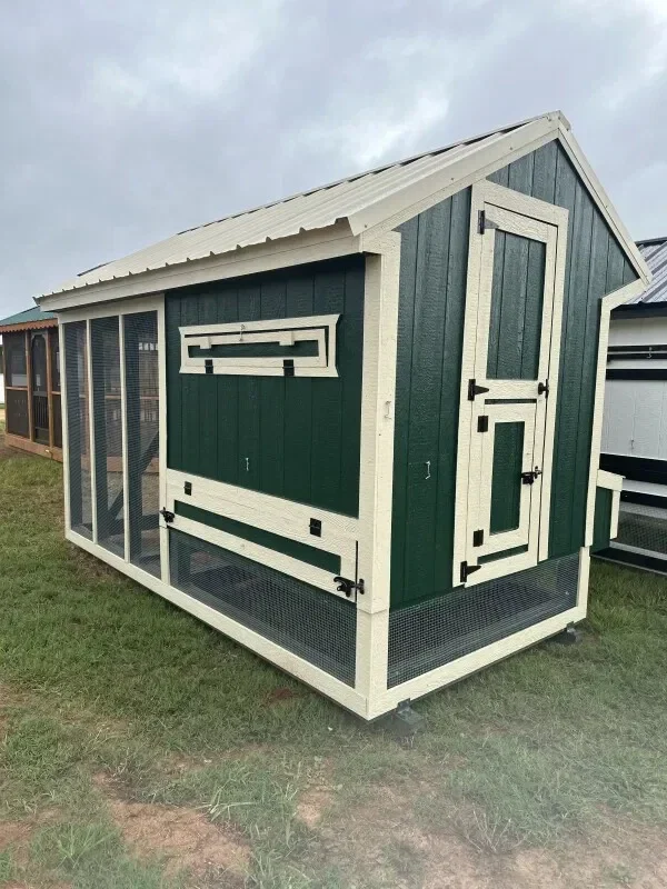 6x12 Cottage Style Chicken Coop & Run serial CSCR-7886-0612-080324