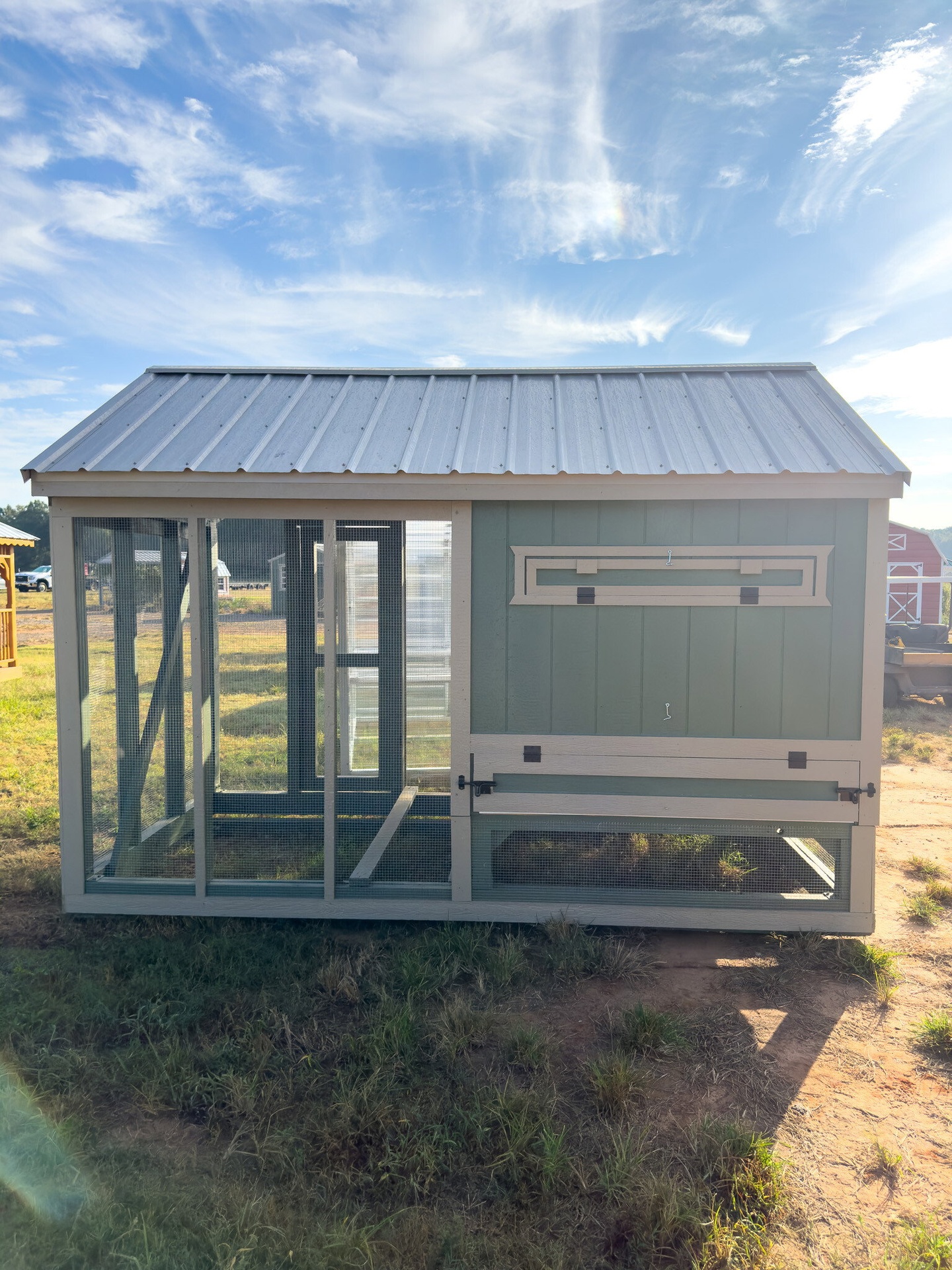 6x12 Cottage Style Chicken Coop & Run serial CSCR-6951-0612-110523