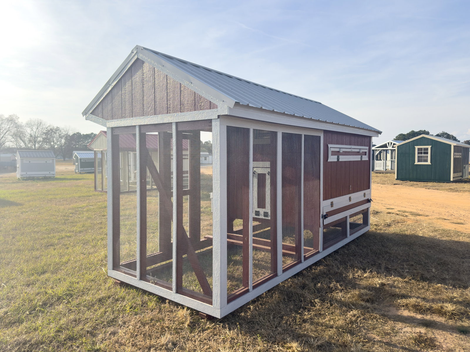 6x15x7 Cottage Style Chicken Coop & Run serial CSCR-9127-0615-080925