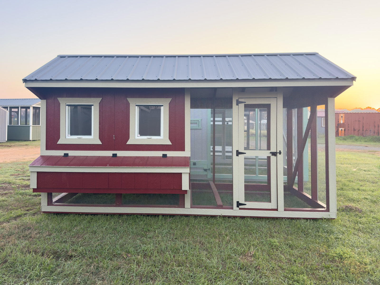 6x15x7 Cottage Style Chicken Coop & Run serial CSCR-9310-0615-011225