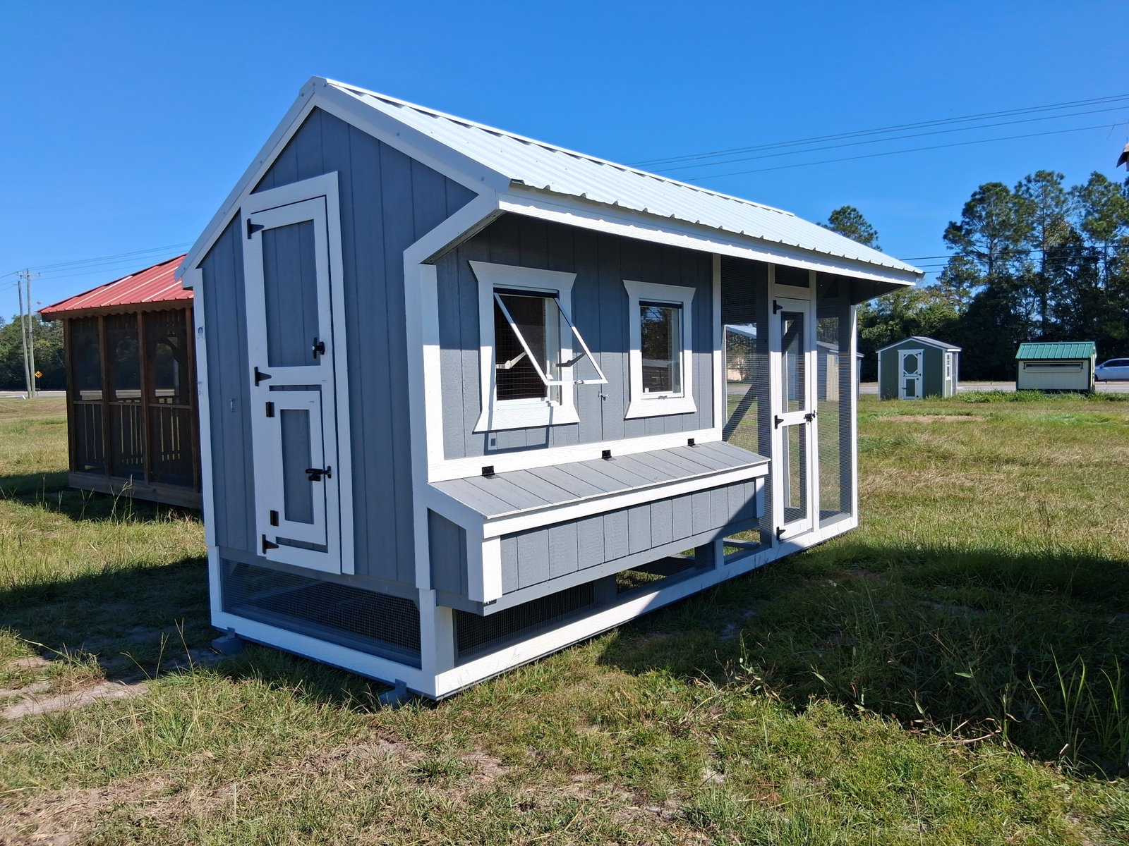 6x15x7 Cottage Style Chicken Coop & Run serial CSCR-9040-0615-060825