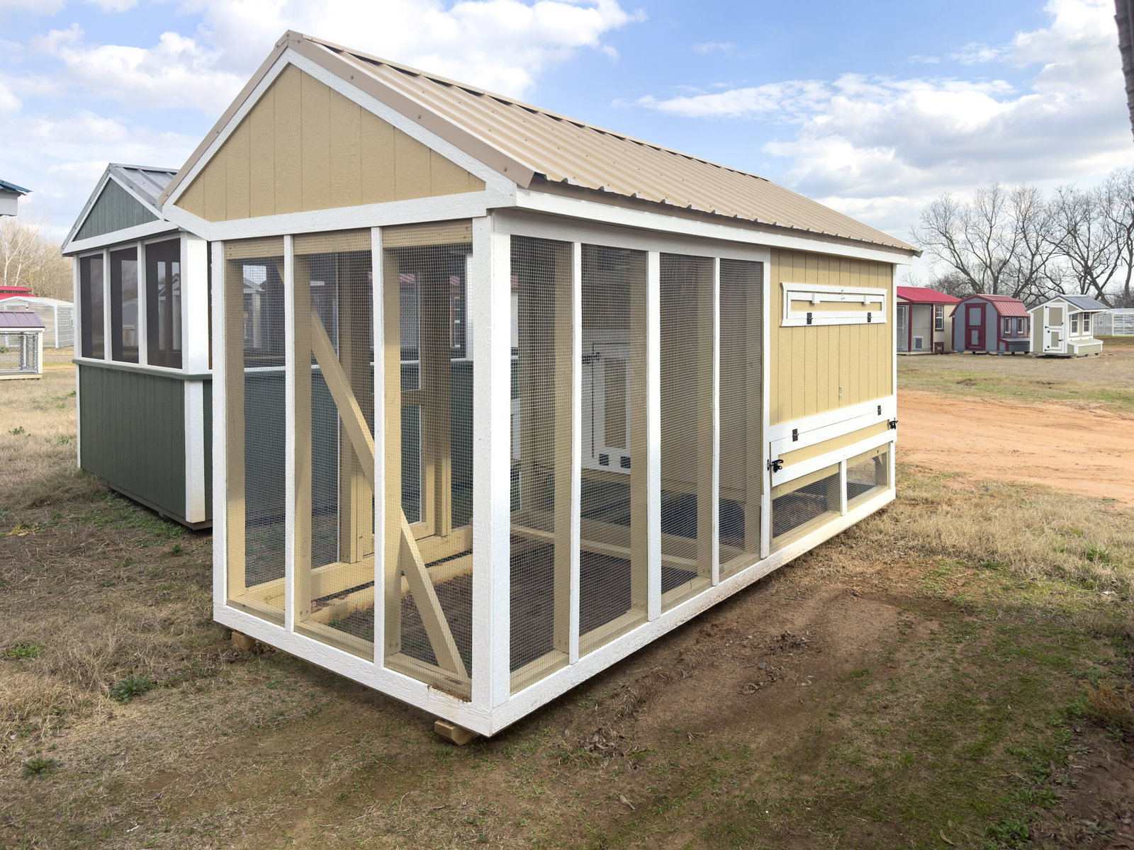 6x15x7 Cottage Style Chicken Coop & Run serial CSCR-8446-0615-141124