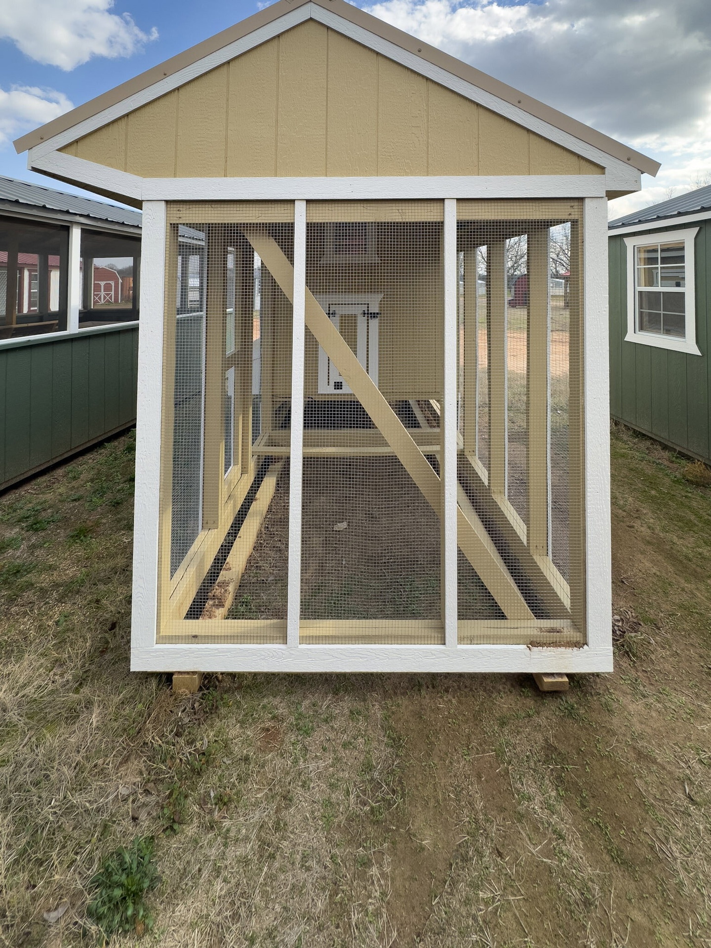 6x15x7 Cottage Style Chicken Coop & Run serial CSCR-8446-0615-141124
