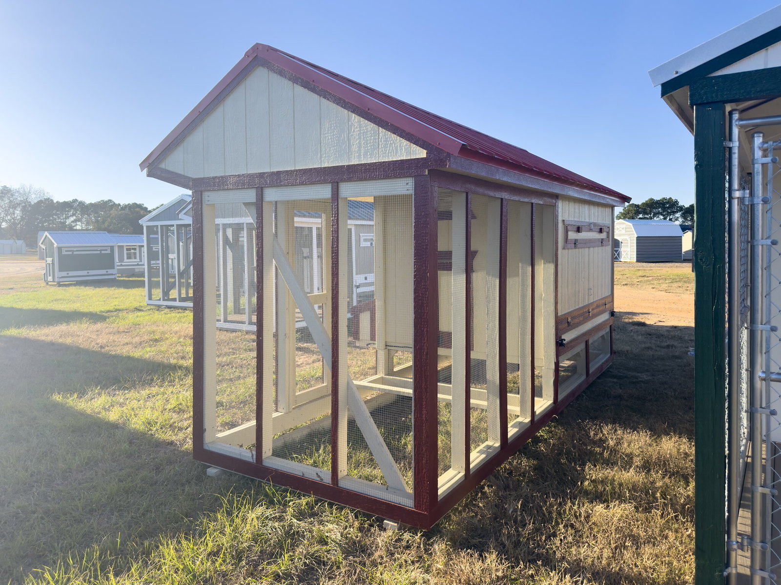 6x15x7 Cottage Style Chicken Coop & Run serial CSCR-9065-0615-060825