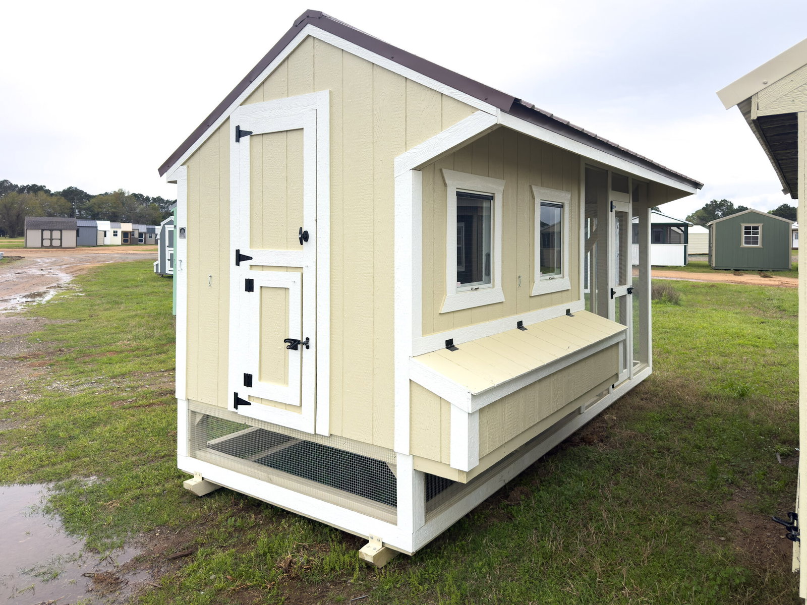 6x15x7 Cottage Style Chicken Coop & Run serial CSCR-9309-0615-011225