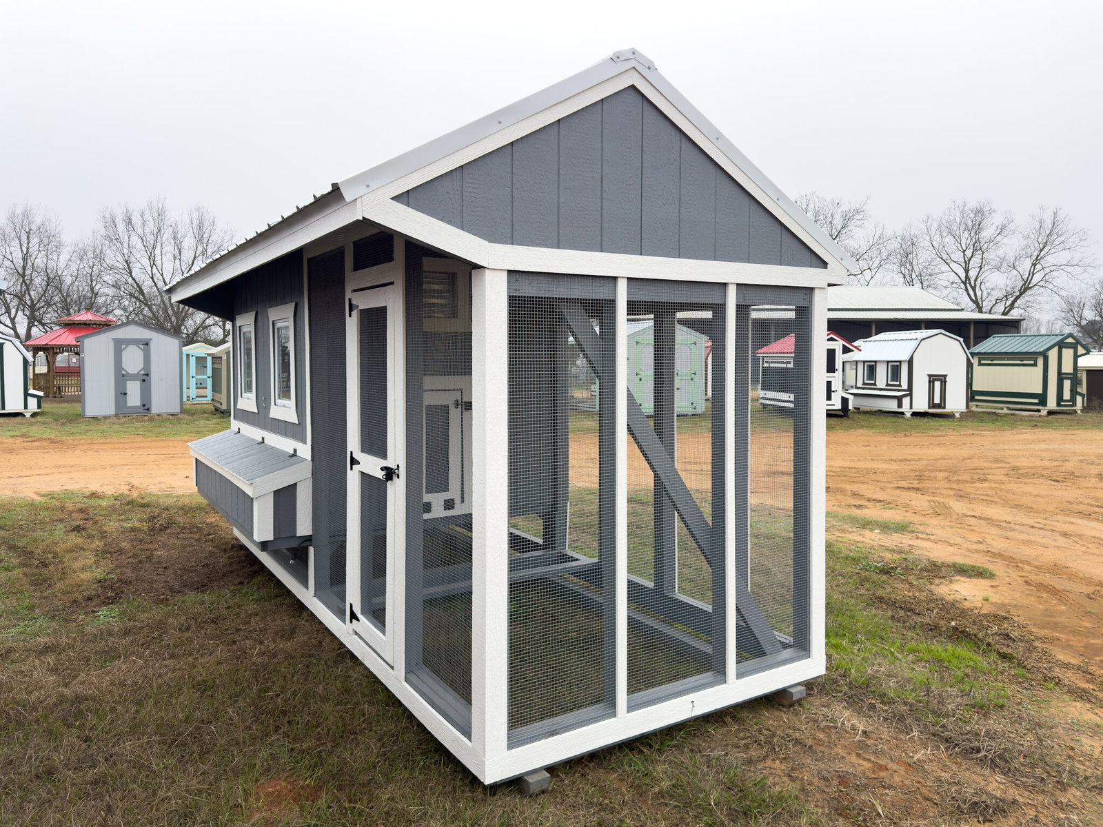 6x15x7 Cottage Style Chicken Coop & Run serial CSCR-8544-0615-160125