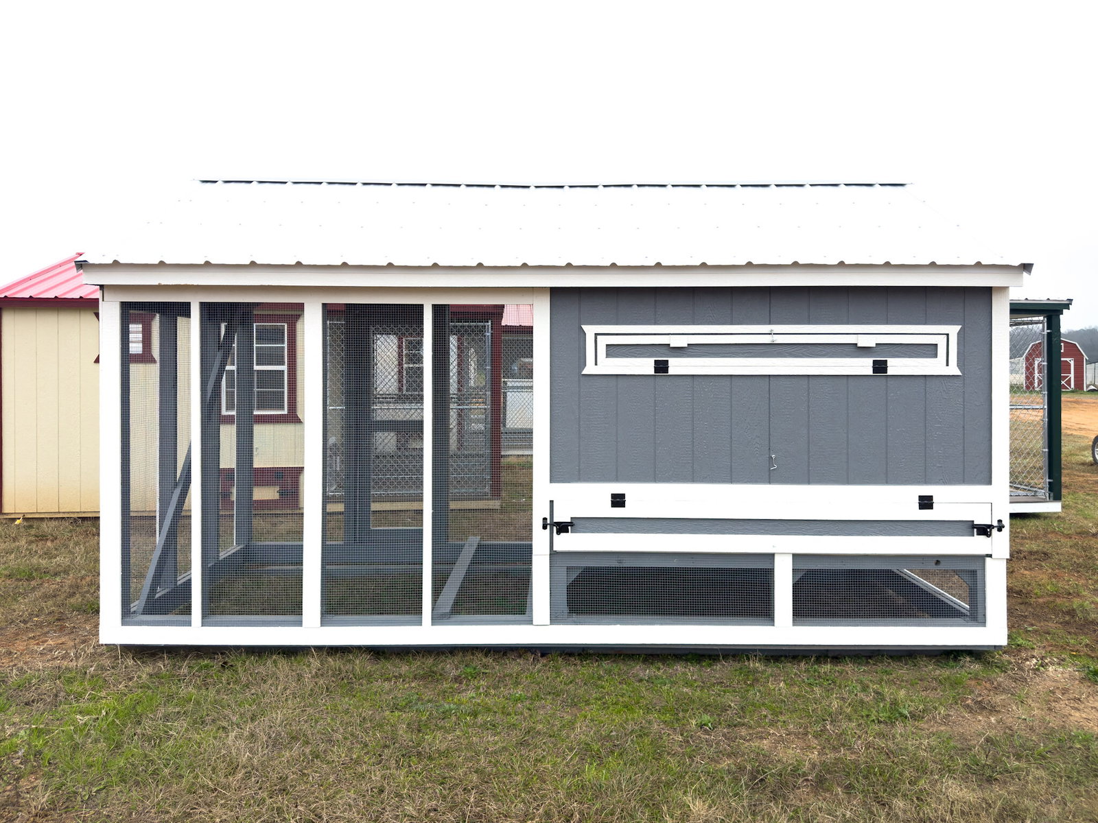 6x15x7 Cottage Style Chicken Coop & Run serial CSCR-8544-0615-160125