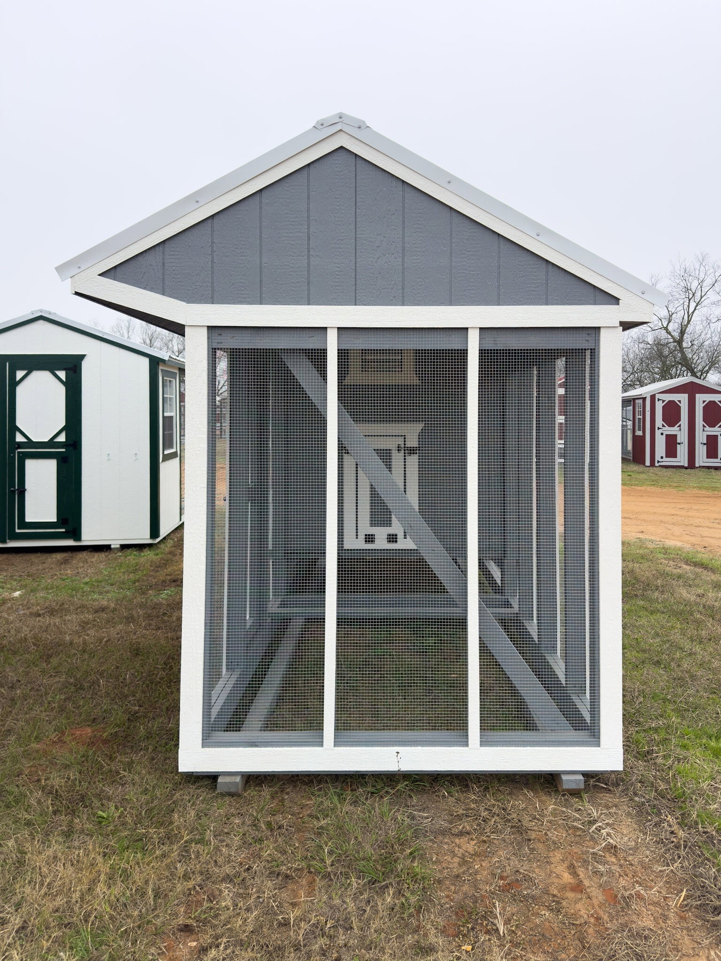 6x15x7 Cottage Style Chicken Coop & Run serial CSCR-8544-0615-160125