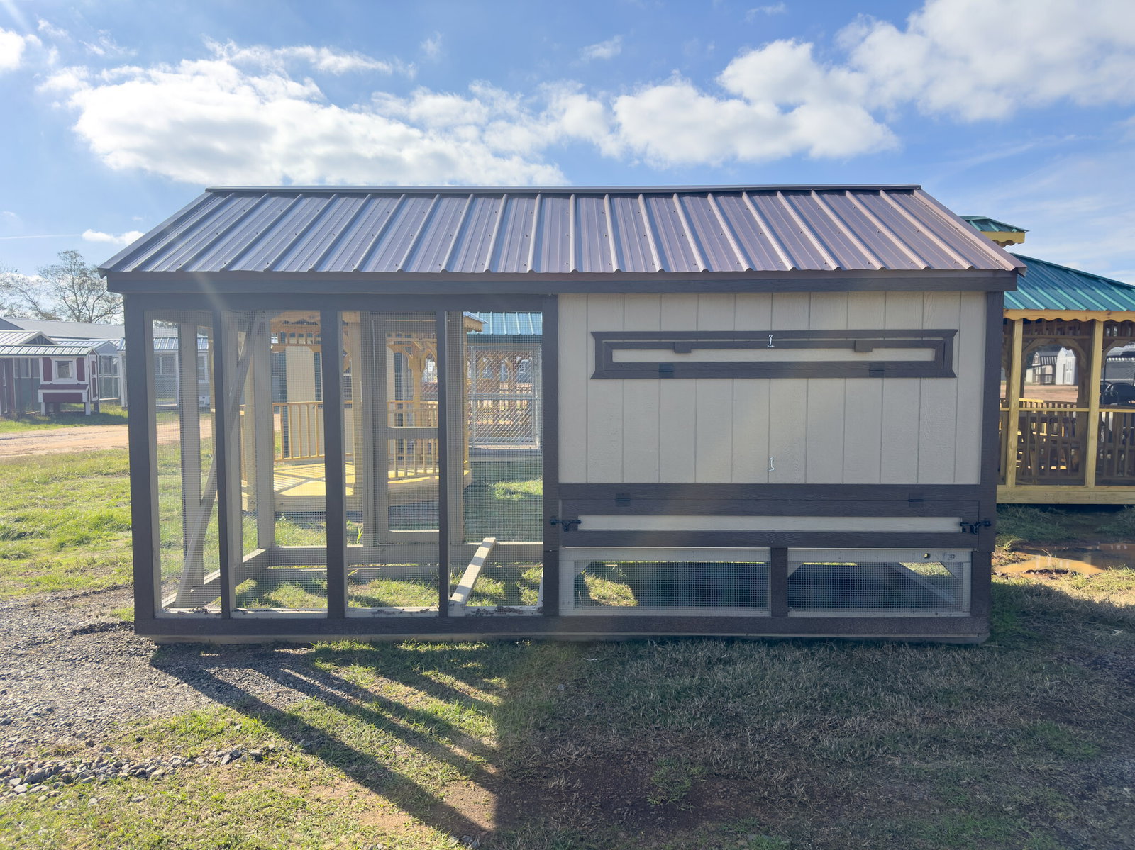 6x15x7 Cottage Style Chicken Coop & Run serial CSCR-8180-0615-100624