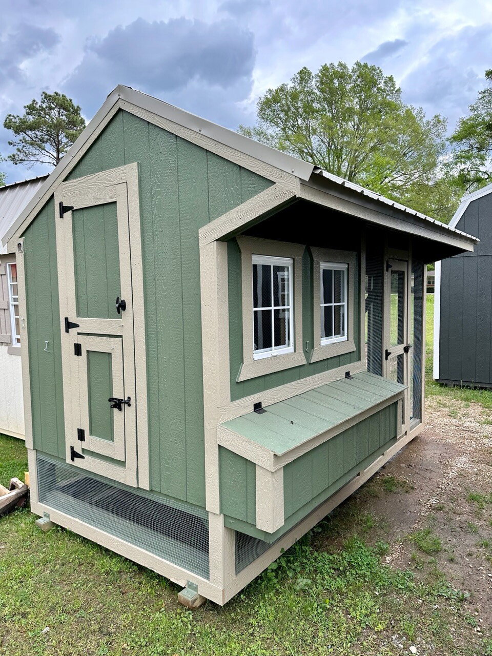 6x12 Cottage Style Chicken Coop & Run serial CSCR-6278-0612-221022