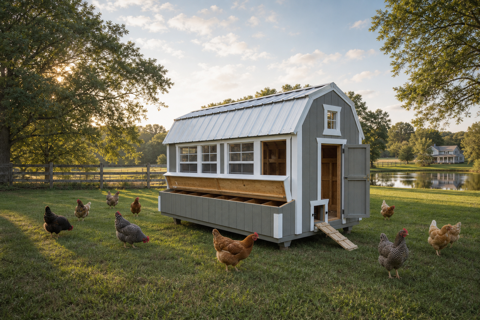 10x16 Deluxe Style Chicken Coop